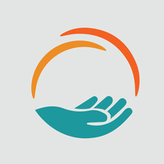 hand care logo design template. hand care vector icon illustration
