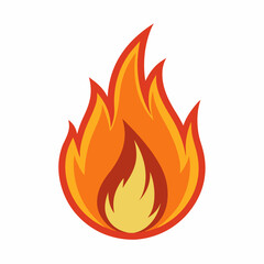 Fire flame  vector icon
