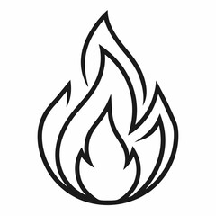 Fire flame  vector icon