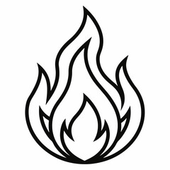 Fire flame  vector icon