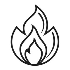 Fire flame  vector icon