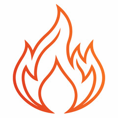 Fire flame  vector icon