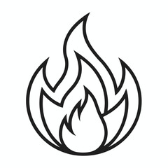 Fire flame  vector icon