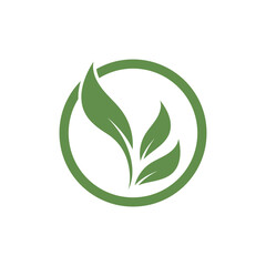Green leaf logo icon