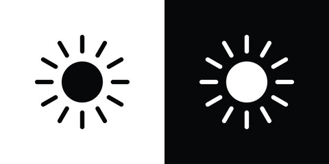 Sun icon collection. line stroke icon. EPS 10
