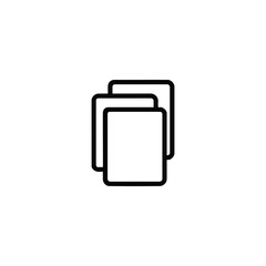 Card Sorting Stack Icon UX Research Monochrome