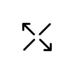 Pinch Expand Gesture Icon Outward Arrows Vector