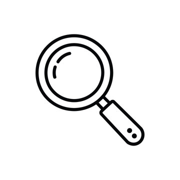 recommend clip art: Simple line art magnifying glass icon