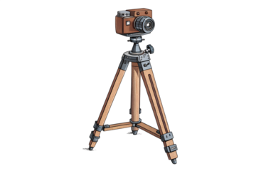 camera stand isolated on white background