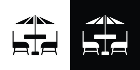Terrace icon collection. line stroke icon. EPS 10