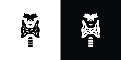 Thyroid gland icon collection. line stroke icon. EPS 10