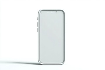 Mobile Phone with Buttons on a White Background