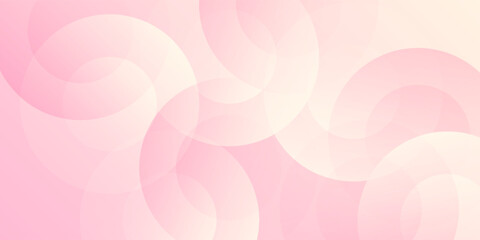 Modern banner background pastel colorful pink and yellow gradations. Circle effect abstract simple art