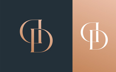 Obraz premium Initial letter DD logo design vector illustration for couple, wedding, and business