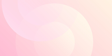 Modern banner background pastel colorful pink and yellow gradations. Circle effect abstract
