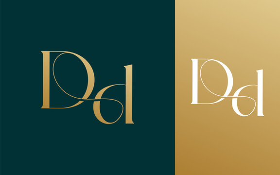 Initial letter DD logo design vector illustration for couple, wedding, and business