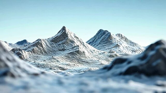 Snowy mountain range