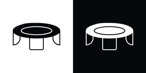 trampoline icon collection. line stroke icon. EPS 10