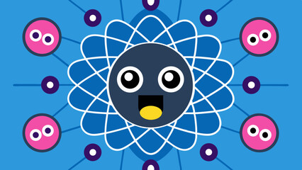 Quantum Multiverse Data Visual – Futuristic Neural Grid Vector Art.