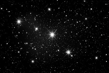 Black background with faint stars, pure black space, pure black sky, no moonlight, pure dark environment