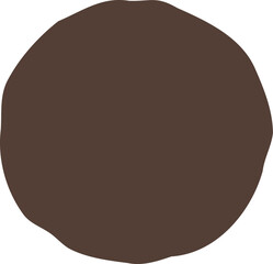 Simple Dark Brown Circle Blob with Slightly Uneven Edges