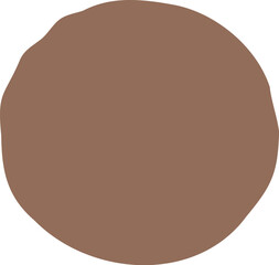 Simple, minimalist brown circle with a slightly uneven edge