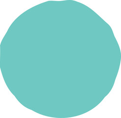 Abstract Aqua Circle Blob, Minimalist Design Element, Round Spot