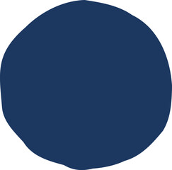 Abstract Blue Circular Blob Isolated On White Background