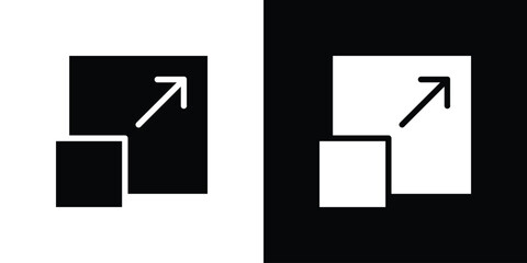 Window Maximize icon collection. line stroke icon. EPS 10
