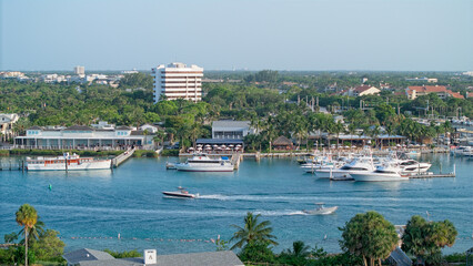 aerial view of Jupiter marina