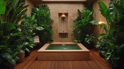 Luxurious indoor spa retreat