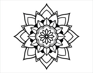 Abstract Mandala Silhouette