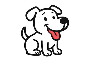 Adorable Happy Cartoon Dog