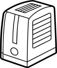 Air purifier outline vector illustration, line art
