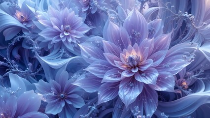 Obraz premium purple and blue flowers background