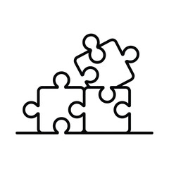 Connecting puzzle pieces teamwork collaboration solution