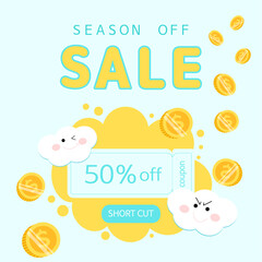 시즌오프 빅세일 쿠폰 디자인