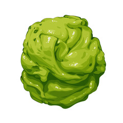 Obraz premium Green Tea Matcha Ice Cream Scoop Vector