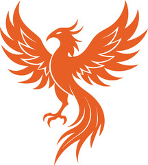 red Phoenix Bird with wings