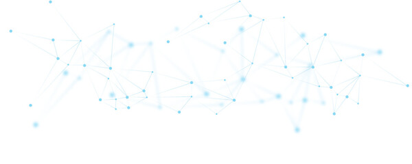 Abstract white blue digital technology futuristic communication high tech concept background. Technology dots lines connect network background.	