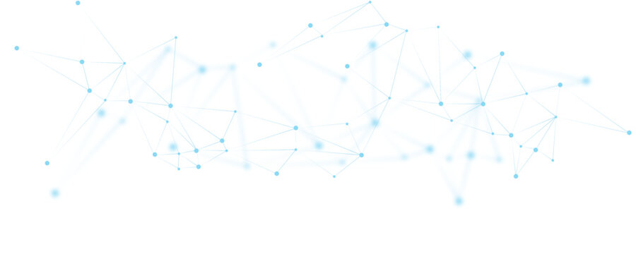 Abstract white blue digital technology futuristic communication high tech concept background. Technology dots lines connect network background.	