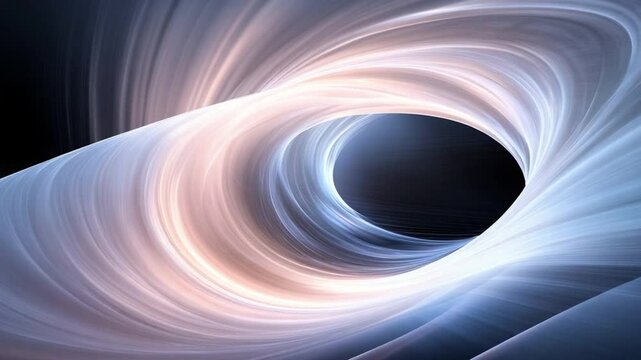Celestial Vortex: An artistic representation of a black hole, showcasing the mesmerizing curvature of light and the enigmatic pull of gravity in the cosmos.