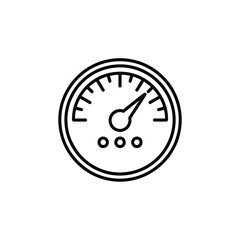 Speedometer gauge line icon design element