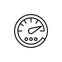 Speedometer icon line art design element