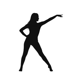 Jazz Dancer Silhouette Vector

