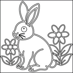 Intricate highly detailed cute cartoon bunny design