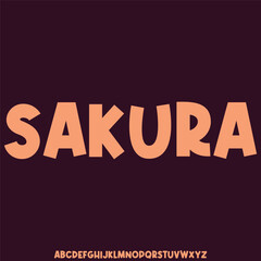 Unique decorative display font vector