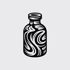 Vintage Style Glass Bottle Illustration
