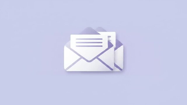 Digital illustration of email communication, showcasing messages being sent between envelopes