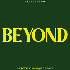 Strong elegant sans serif alphabet display font vector clean high contrast typeface